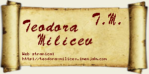 Teodora Milićev vizit kartica
